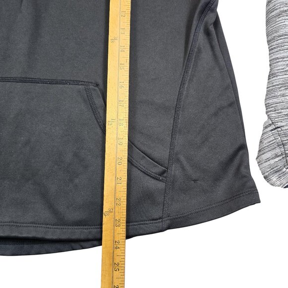 Athletic Works Hoodie Womens XL Black Gray Thumbhole Loungewear Cozy Fit - Picture 7 of 8